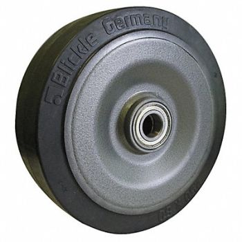 GRAINGER APPROVED RBBR Tread on Steel Core Wheel, 40L544