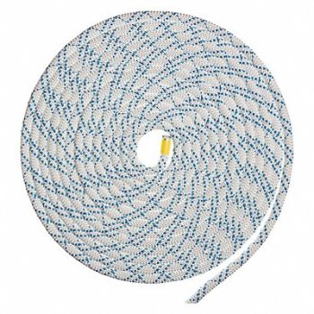 STERLING ROPE Rope 3/8 Dia PES Arborist Wht 600 ft, 40L880