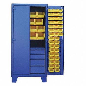 GREENE MANUFACTURING INC. BinCab Chrcl Gry 72 x36 x24 110YllwBns, 40LE97