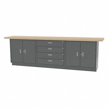 GREENE MANUFACTURING INC. Cabinet Bench Butcher Block 120 W 24 D, 40LF09