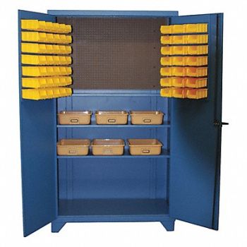 GREENE MANUFACTURING INC. PegBinCab ChrclGry 84 x48 x24 62YlwBns, 40LF25