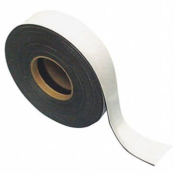 MAGNA VISUAL Magnetic Strip Roll White 2 x 50 ft., 40LH60