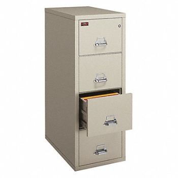 FIREKING FR Filing Cabinet 4 Drawrs Lgal Parchmnt, 40LL46