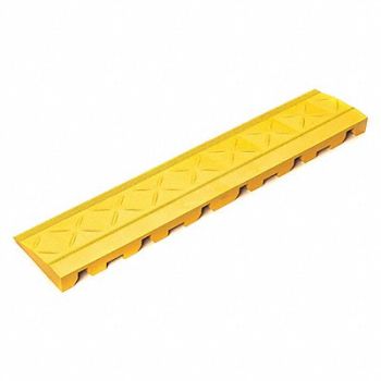 SAFE-FLEX Mat Ramp Yellow 4 in x 18 in PK10, 40LP89