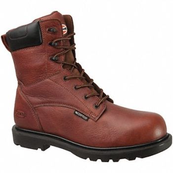 IRON AGE 8 Work Boot 7-1/2 W Brown Composite PR, 40M138