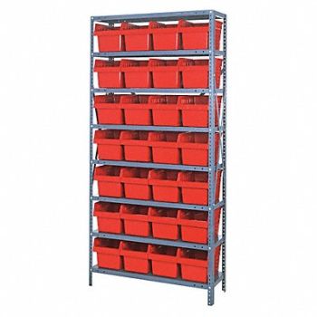QUANTUM STORAGE SYSTEMS G7420 Bin Shlvng 12inx75inx36in Red, 40N193