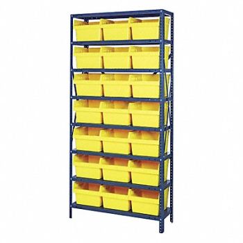 QUANTUM STORAGE SYSTEMS G7421 Bin Shlvng 12inx75inx36in Yellow, 40N211