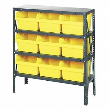 QUANTUM STORAGE SYSTEMS H2214 Bin Shlvng 12inx39inx36in Yellow, 40N215