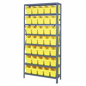 QUANTUM STORAGE SYSTEMS G7427 Bin Shlvng 18inx75inx36in Yellow, 40N217