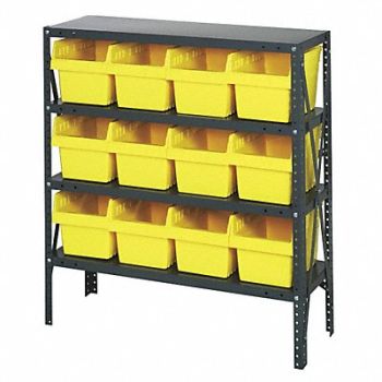 QUANTUM STORAGE SYSTEMS G7424 Bin Shlvng 18inx39inx36in Yellow, 40N222