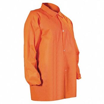 CELLUCAP Lab Coat Orange Snaps 2XL PK30, 40N258