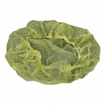 CELLUCAP Bouffant Cap Yellow 18 in dia PK1000, 40N272