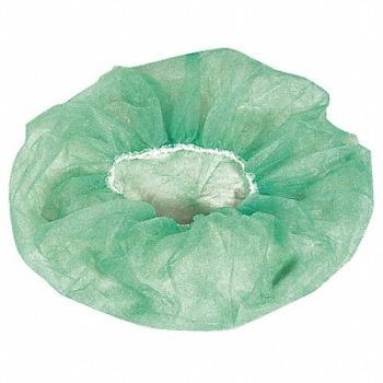 CELLUCAP Bouffant Cap Green 21 in dia PK1000, 40N274