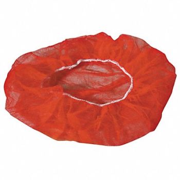 CELLUCAP Bouffant Cap Red 21 in dia PK1000, 40N275