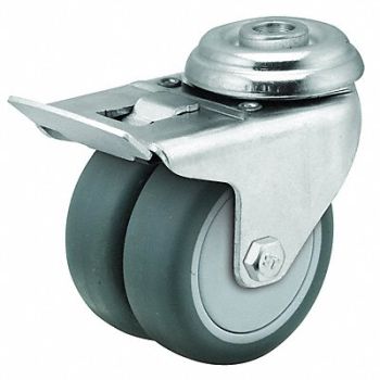 COLSON Low-Profile Easy-Turn Bolt-Hole Caster, 40N389
