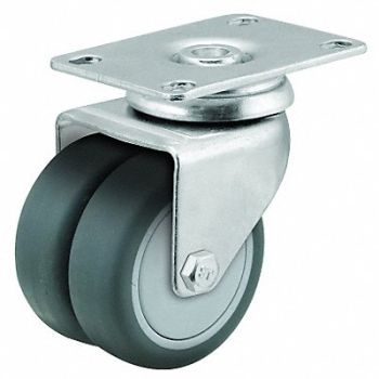 COLSON Quiet-Roll Medical Plate Caster Swivel, 40N390
