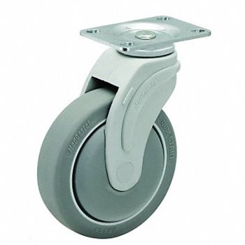 COLSON Quiet-Roll Medical Plate Caster Swivel, 40N392