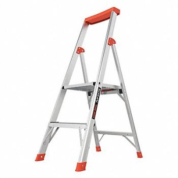 LITTLE GIANT Platform Stepladder 4ft Alum 300 lb., 40P130