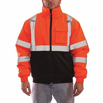 TINGLEY H1998 Hi-Vis Bomber Jacket Class 3 Org 3X, 40P568