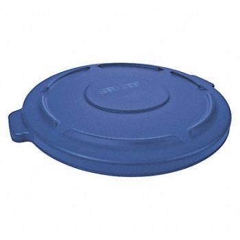 TOUGH GUY D5923 Trash Can Top Flat Top Round Blue, 54JJ58
