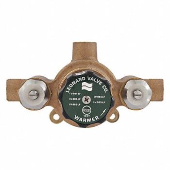LEONARD VALVE Thermostatic Mixing Valve Bronze Sweat, 40PR85