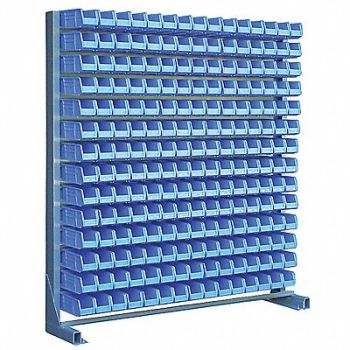STRONG HOLD BinRailFlrRck 14inx75inx70in LdCp 150lb, 40V714
