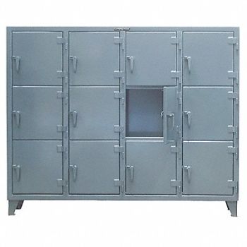 STRONG HOLD Lckr 3x3Lckr Drk Gry 68 x62 x18 Assm, 40V776