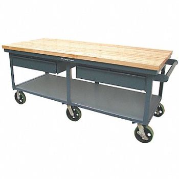 STRONG HOLD Workbench Butcher Block 84 W 36 D, 40V818