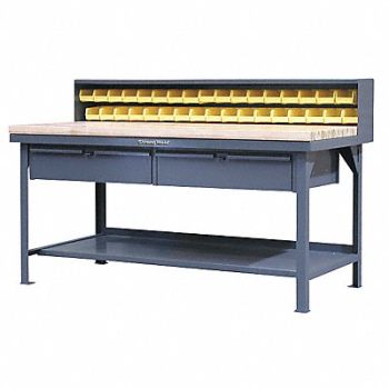STRONG HOLD Workbench Butcher Block 72 W 36 D, 40V837