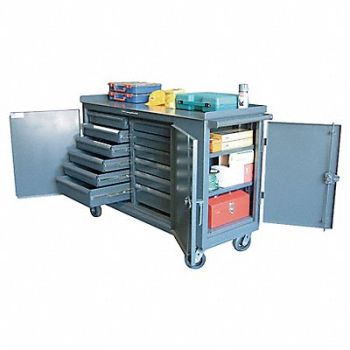 STRONG HOLD Rolling Tool Cabinet Gray Ind Prem Duty, 40V873