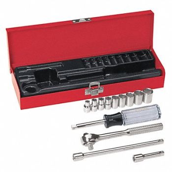 KLEIN TOOLS 13-Piece Drive Socket Wrench Set, 40Y448
