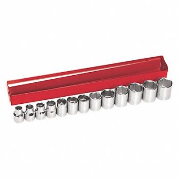 KLEIN TOOLS 13-Piece Drive Metric Socket Wrench Set, 40Y452