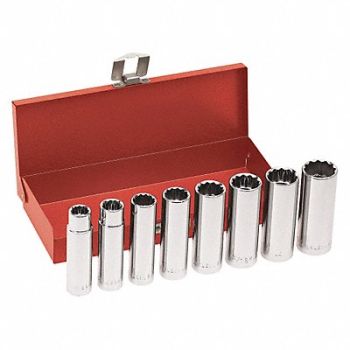 KLEIN TOOLS 8-Piece 1/2-Inch Drive, 40Y454