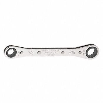 KLEIN TOOLS Ratcheting Box Wrench - 1/2IN x 9/16IN, 40Y558
