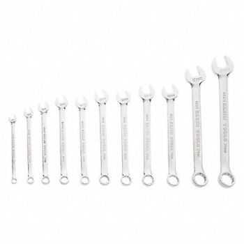KLEIN TOOLS 11-Piece Metric Combination Wrench Set, 40Y596