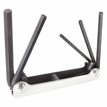 KLEIN TOOLS 6-Key Metric Folding Hex-Key Set, 40Y647