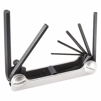 KLEIN TOOLS Seven-Key Metric Folding Hex-Key Set, 40Y648