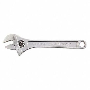 KLEIN TOOLS Adj. Wrench 10 1-5/16 Cap. Chrome, 40Y954
