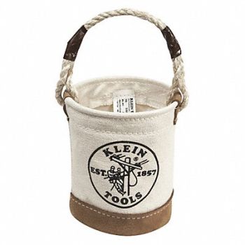 KLEIN TOOLS Mini Leather-Bottom Bucket, 40Y959