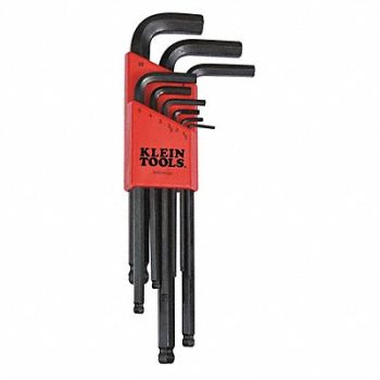 KLEIN TOOLS 9-Piece Ball-End Hex-Key Caddy Set, 40Z262