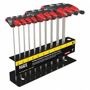KLEIN TOOLS 10 pc Journeyman T-Handle Set with Stand, 40Z344