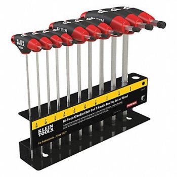 KLEIN TOOLS 10 pc Journeyman T-Handle Set with Stand, 40Z345