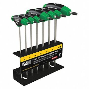 KLEIN TOOLS 7 pc Journeyman T-Handle Set with Stand, 40Z346