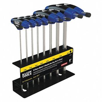 KLEIN TOOLS 8 pc Journeyman T-Handle Set with Stand, 40Z347