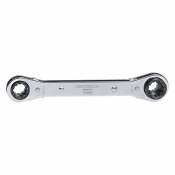 KLEIN TOOLS Linemans Ratcheting 4-in-1 Box Wrench, 40Z459