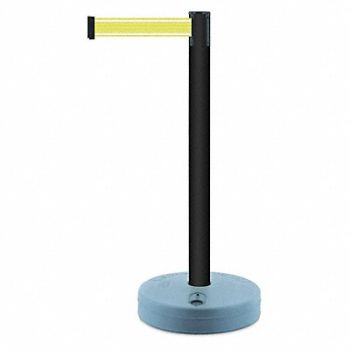 TENSABARRIER Barrier Post with Belt Black Post 38 H, 410C74