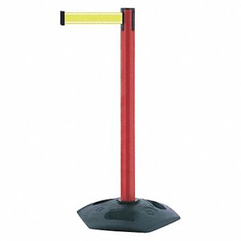 TENSABARRIER Barrier Post with Belt Red Post 38 H, 410C76