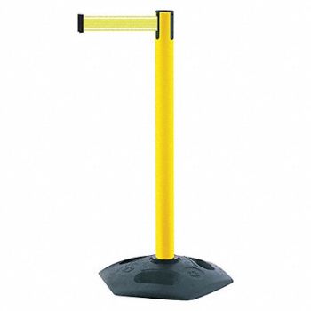TENSABARRIER Barrier Post with Belt Yellow Post 38 H, 410C79