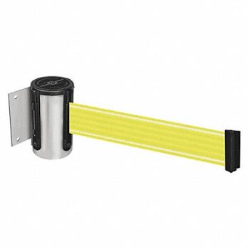 TENSABARRIER Retractable Belt Barrier Yllw/Wht Belt, 410C82