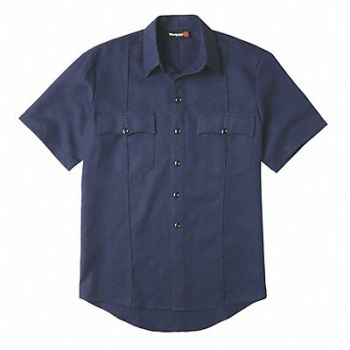 WORKRITE FIRE SERVICE FR Uniform Shirt Navy Blue 46, 410U90